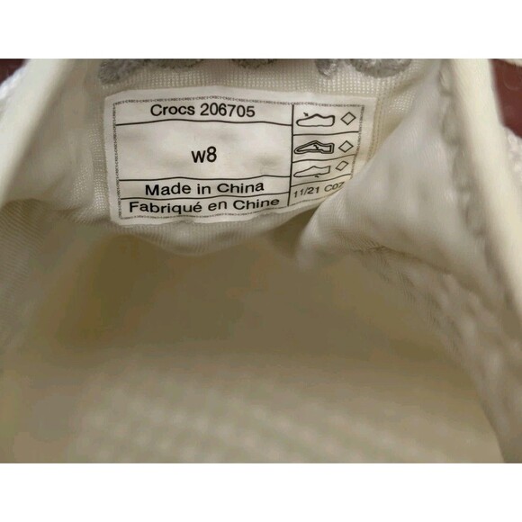 Crocs Literide 360 Pacer Running Sneakers Womens Beige Lace-Up Low Top Size 8 - Picture 8 of 9